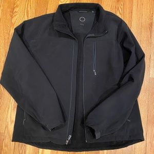 Tumi Mens Black Tech Mac Jacket Insulated Full Zip